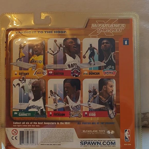 💲SALE💲2002 McFARLANE NBA Series 1 KOBE BRYANT 6" action New & original package - Picture 2 of 9